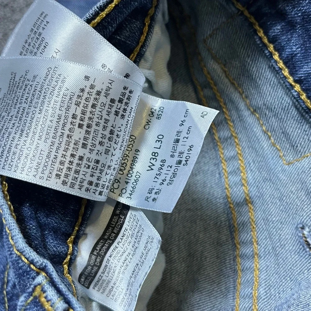 Levi's 559 Relaxed‎ Straight Jeans W38 L30 Blue Denim Medium Wash Mens Casual